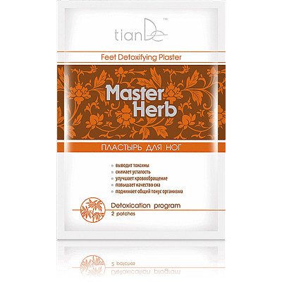 TianDe detoxikačná náplasť na nohy Master Herb 2 ks